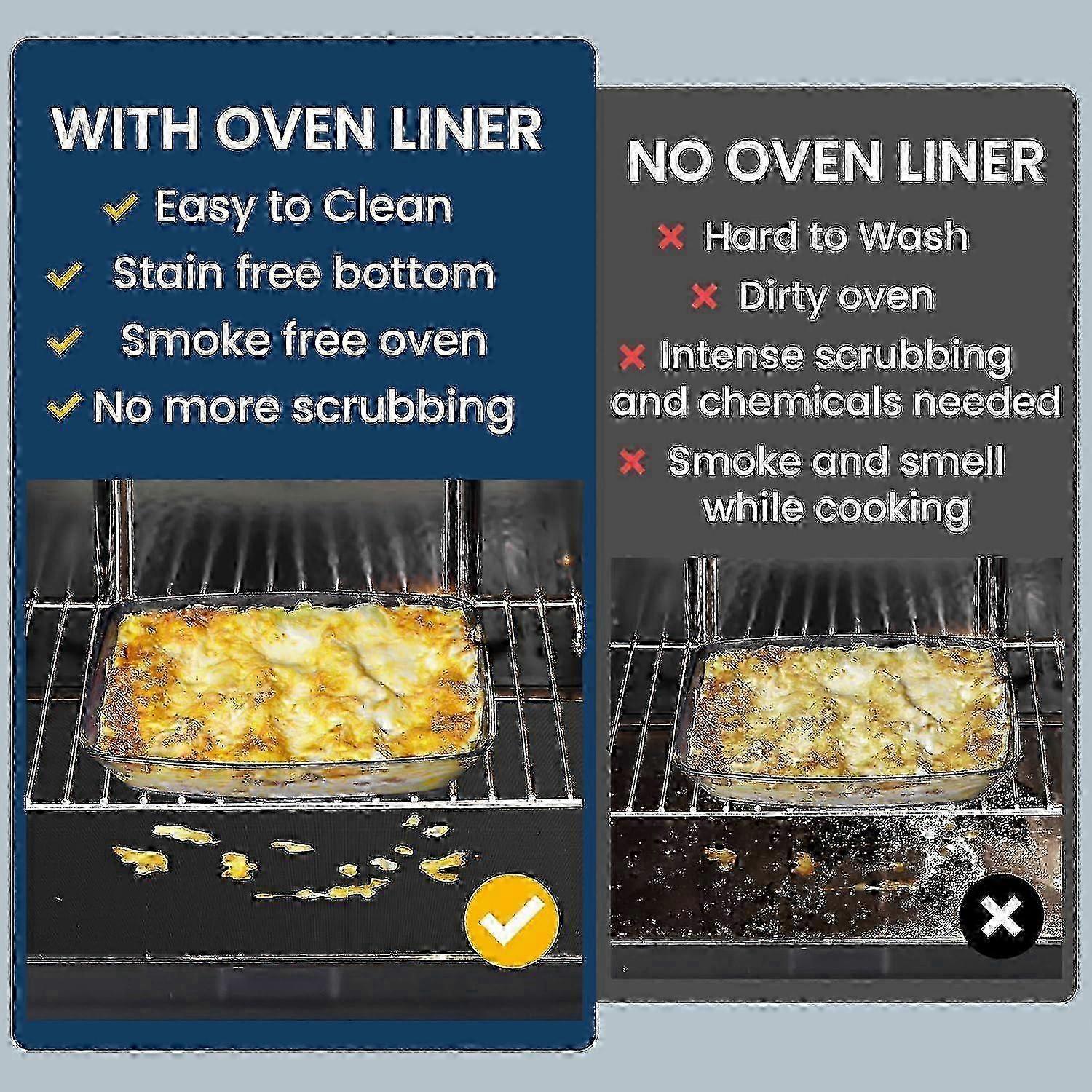 2-Pack Heavy-Duty Oven Mat - Reusable Teflon Stovetop & Grill Protector — image 4