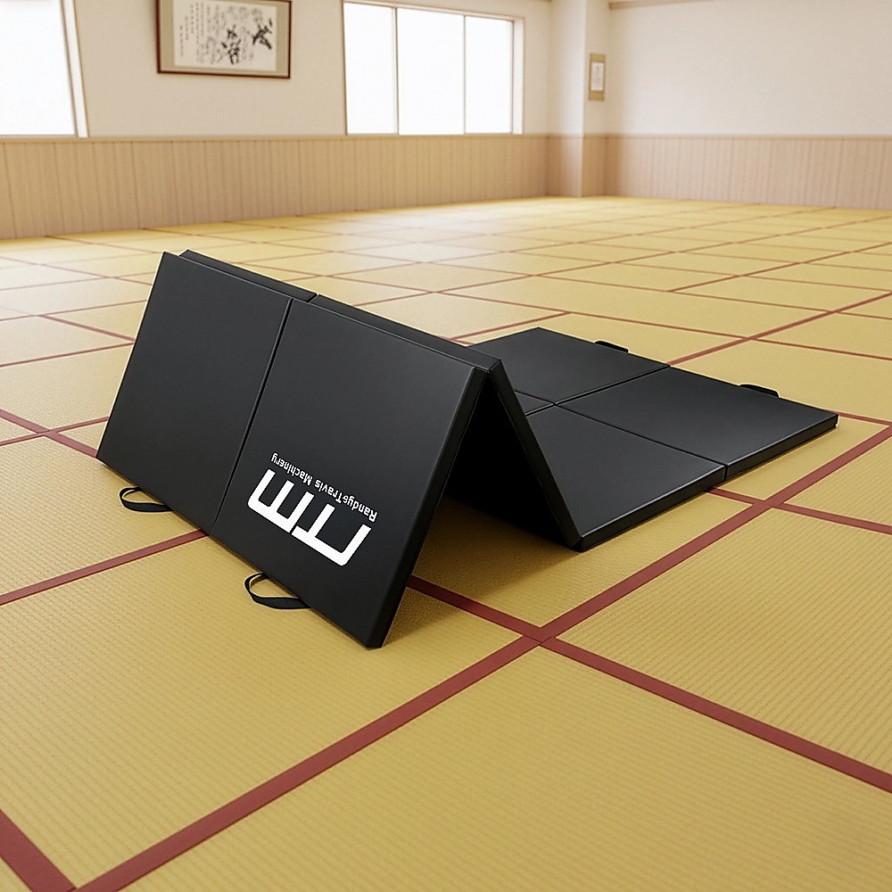 Folding Black Exercise Mat – Gymnastics, Martial Arts, Yoga, Karate & Judo Training — image 5