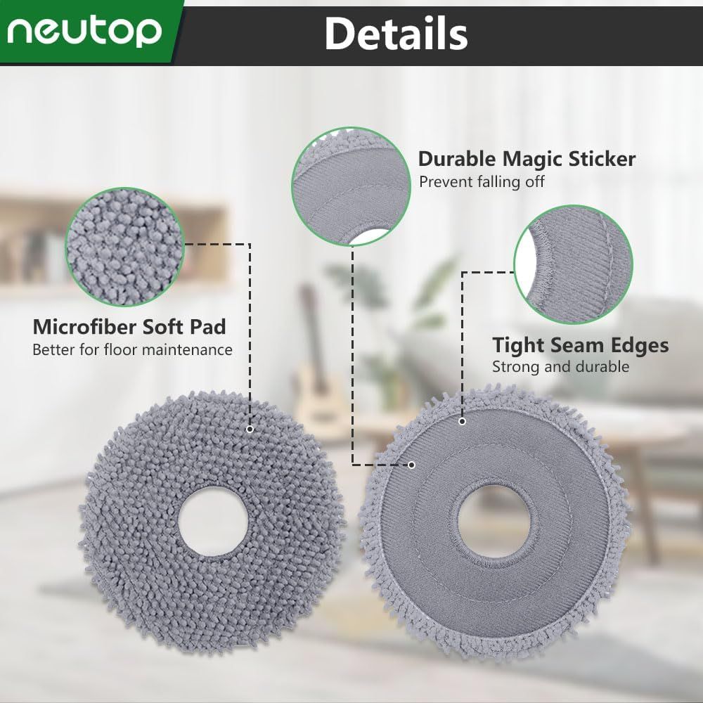 Replacement Mopping Pads Compatible with Q Revo, Qrevo MaxV/S/Pro/Master/Slim/Edge/Curv/S5V/2R3W, QV 35A, QV 35S, Saros 10R Robot Vacuums Parts Accessories โ image 3