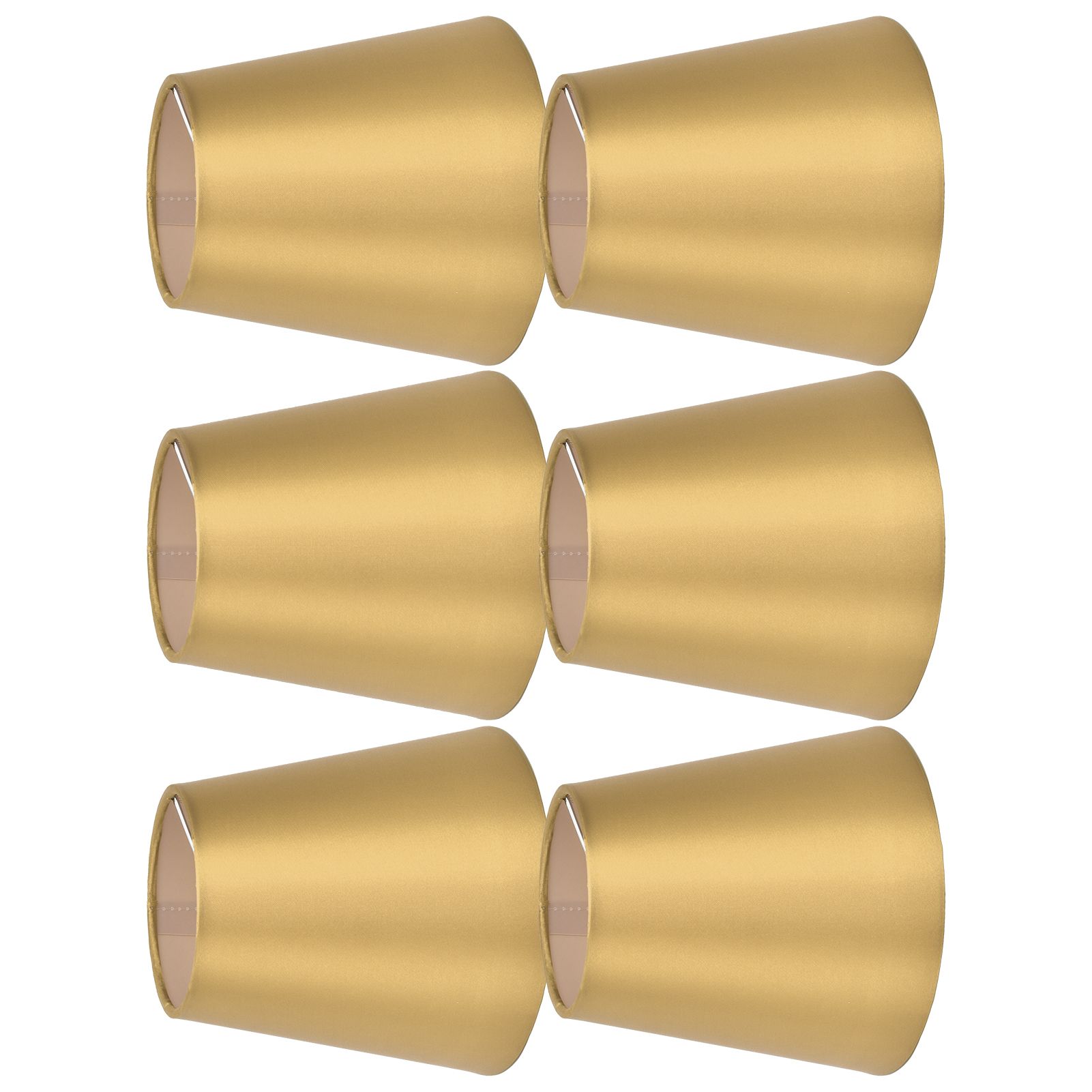 6PCS E14 Lamp Shade Fabric Lampshade Table Lamp Ceiling Lamp Shade for Bedroom Living RoomGold PX153 โ image 3
