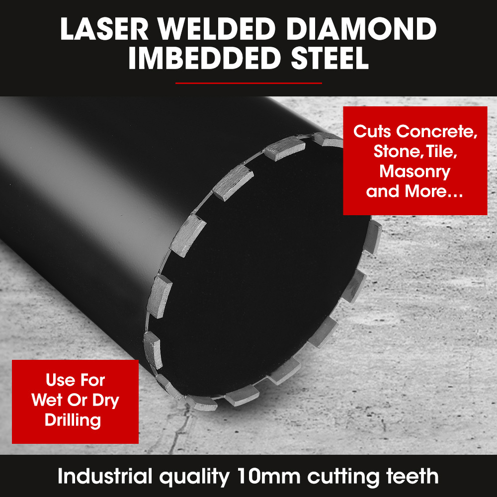 Baumr-AG 202 x 400mm Diamond Core Drill Bit DBX Series, Industrial 1.1/4-UNC โ image 3