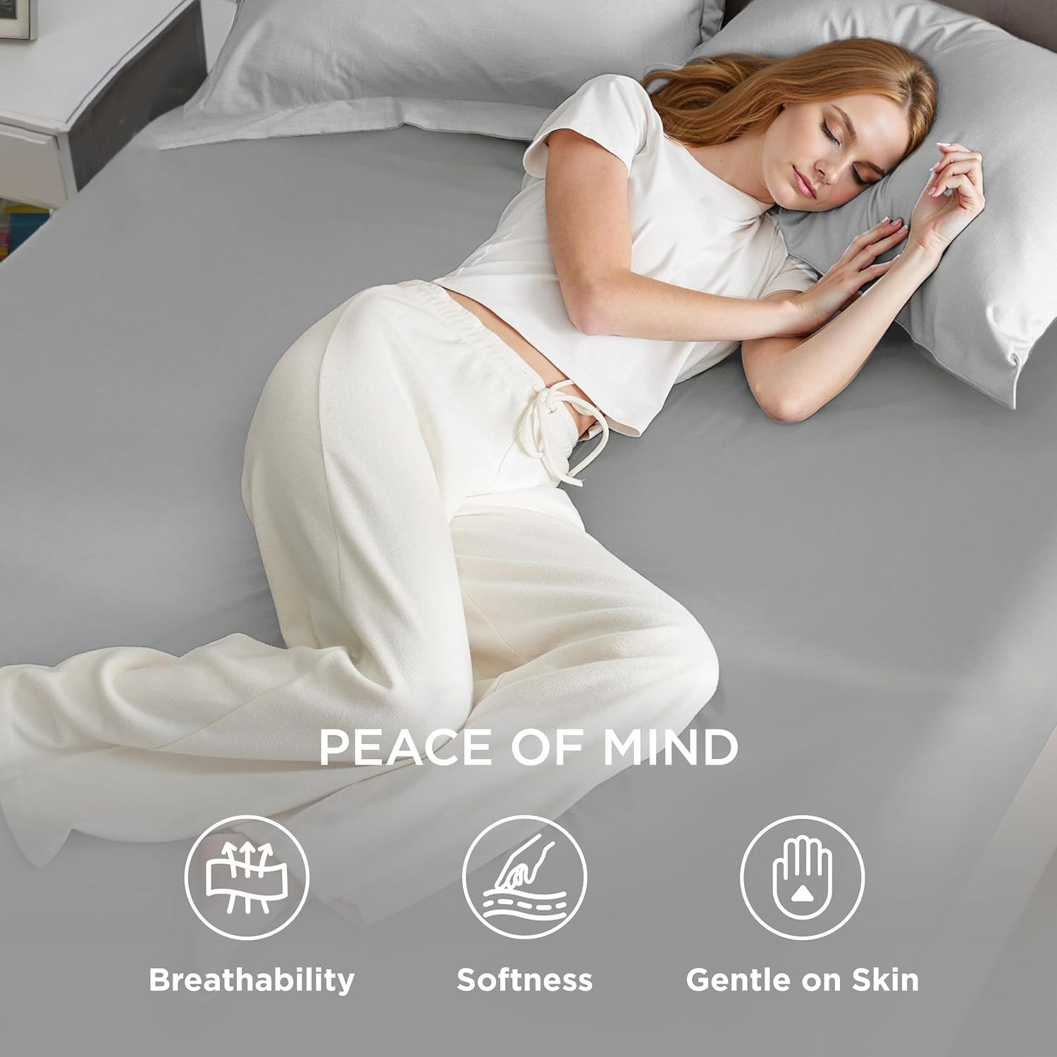 Hotel Soft Bed Sheet Set- Bedding Sheets & Pillowcases -Breathable Bedding - Wrinkle, Fade, Stain Resistant-Deep Pocket Flat Fitted Bed Sheet — image 2