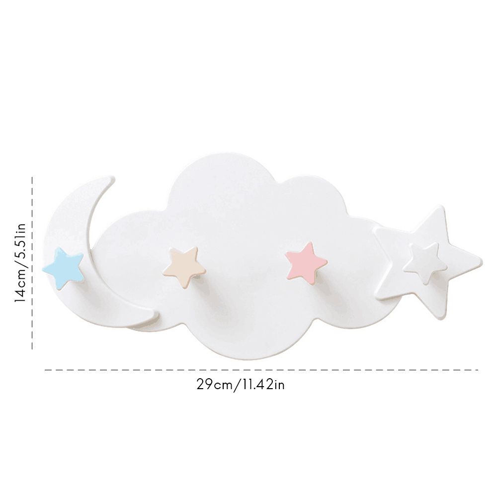 Cloud Moon Star Wall Mounted Hooks DIY Hanger Wall Decoration Children's Room Decor — image 2
