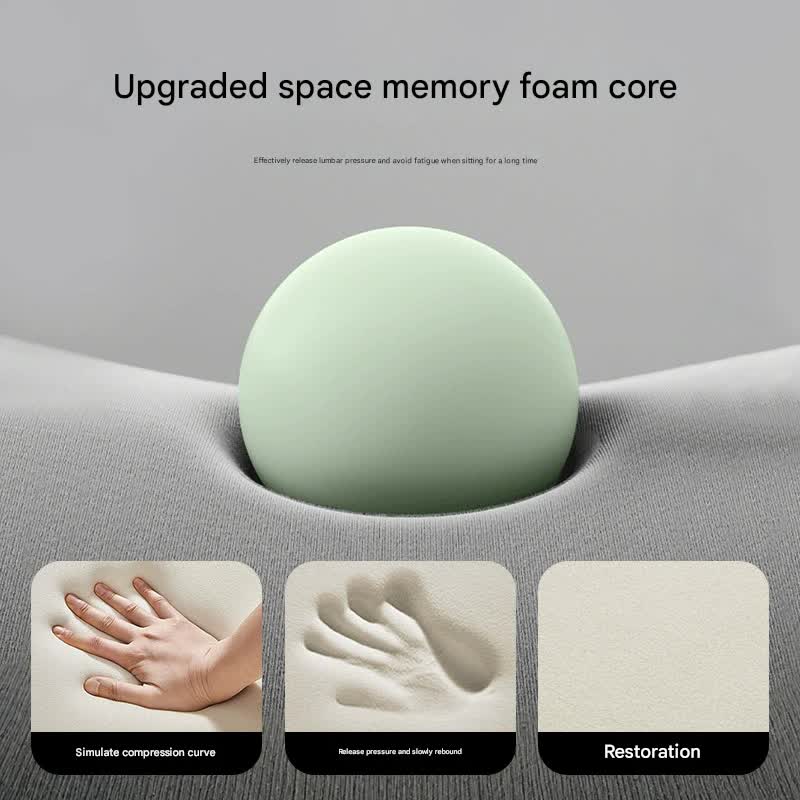 Memory Foam Student Seat Cushion - Pressure Relief, Non-Slip with Adjustable Straps for Healthy Posture(Astronaut Pink 36x34cm) โ image 4