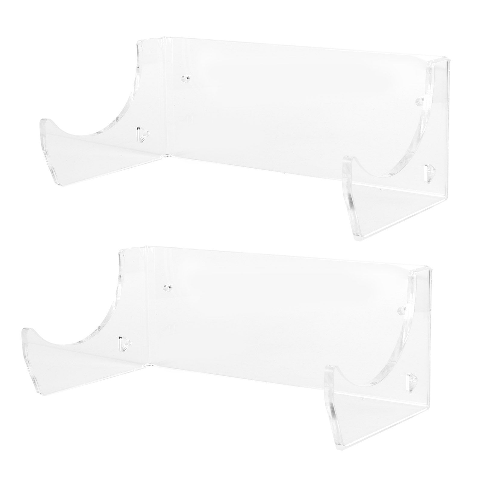 2Pcs Wall Shelf Skateboard Hanger Display Storage Rack Snowboard Organizer SuppliesTransparent — image 3