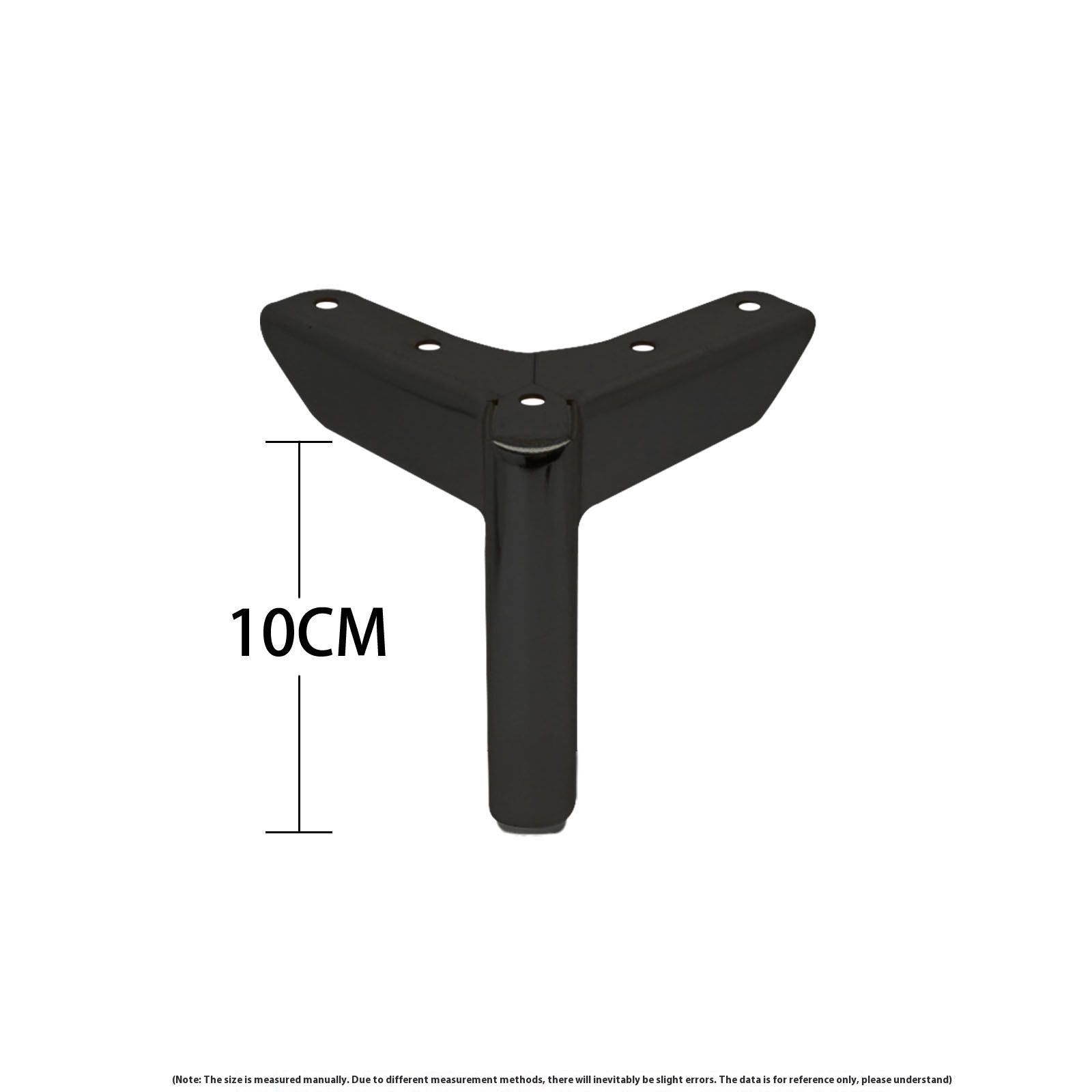 Furniture Legs Metal Feet: Cabinet Legs 10cm Triangle Feet Replacement Dresser Legs Set of 8-Metal Furniture Legs for Cabinet Sofa — image 2