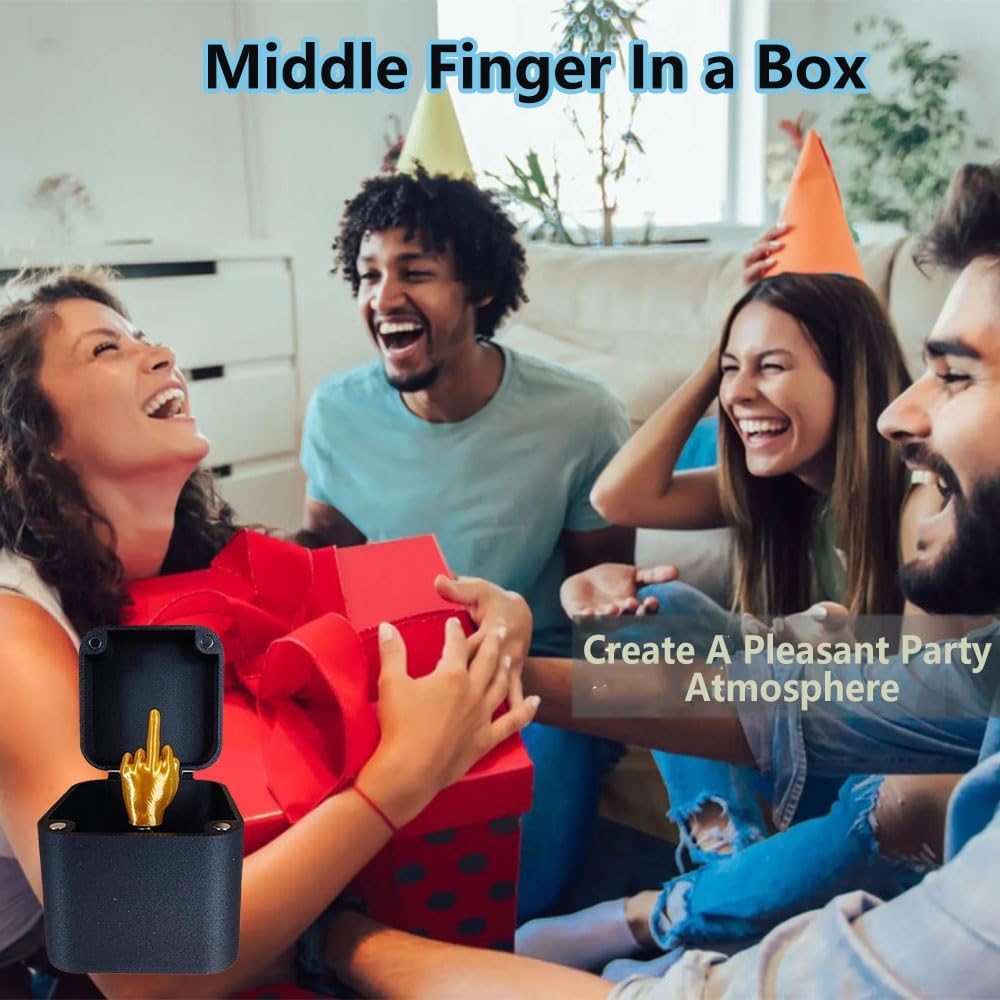 Middle Finger in a Box, Box of Middle Fingers, Middle Finger Surprise Gift, Joke Gift with Protruding Hand for Adults, for the Office (1 pc) 1Pcs — image 2