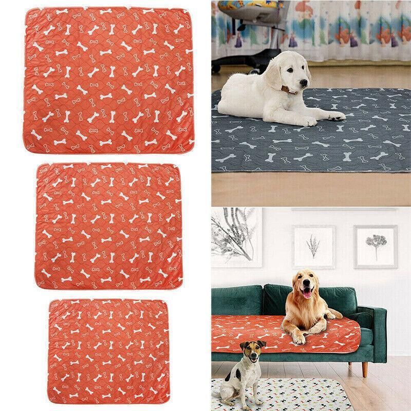 Orange Washable Pet Dog Cat Training Pee Pads Cushion Bed Absorbent Mat - 80X90cm β image 6