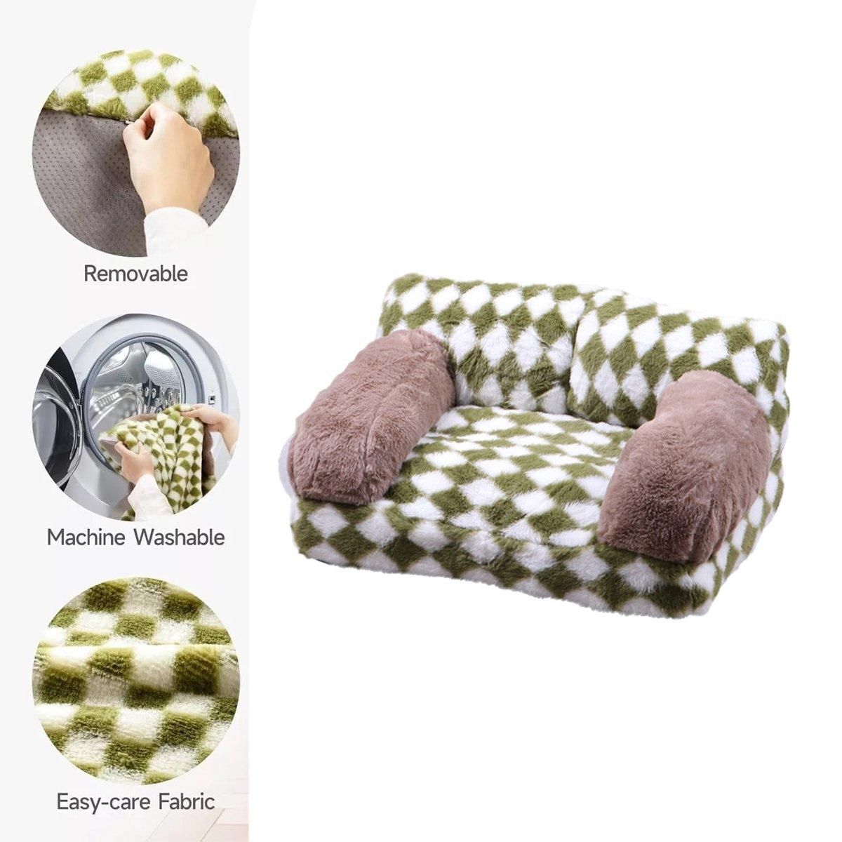 Dog Cat Sofa Warm Pet Sofa for Cats and Small Dogs Comfortable Sleeping Bed — image 6