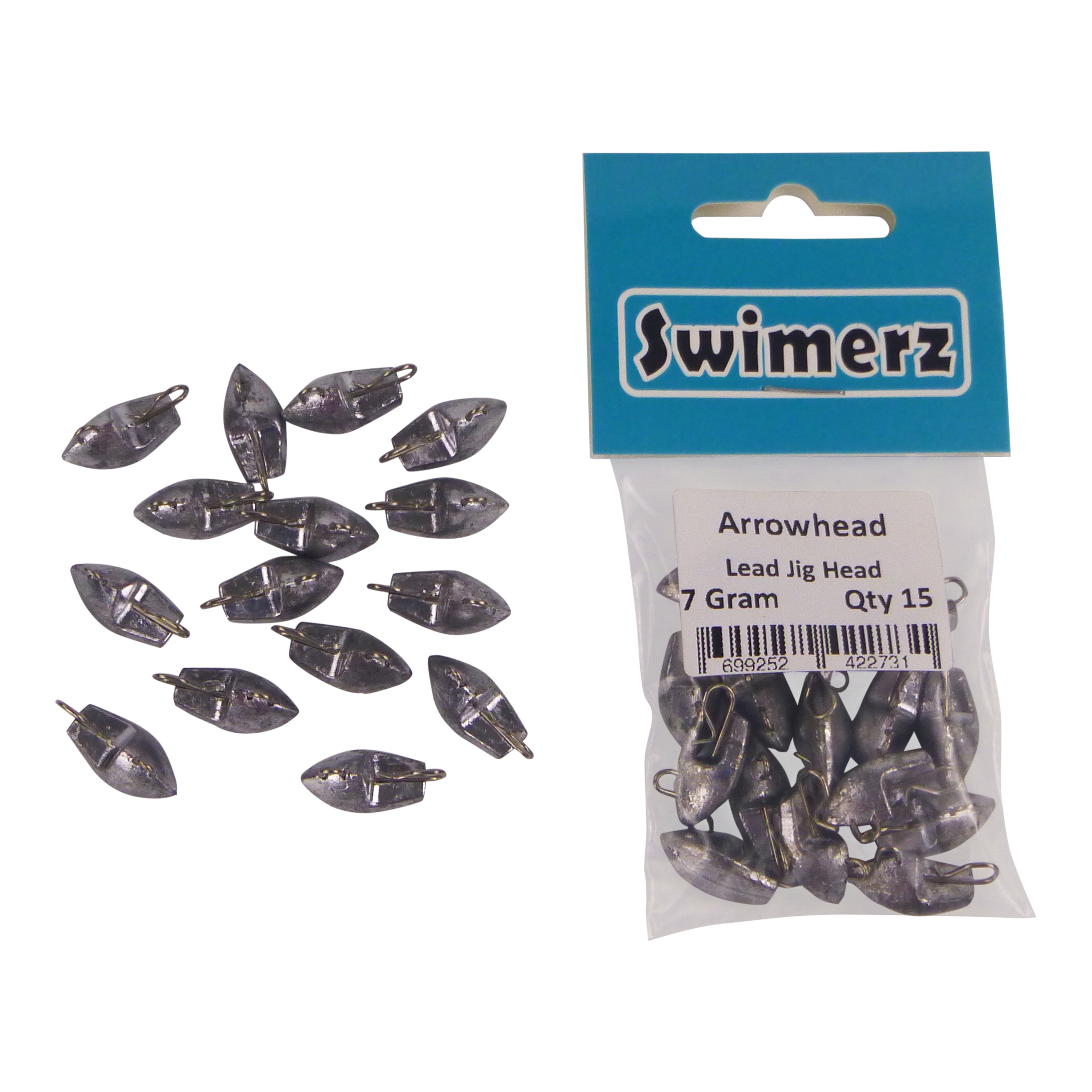 Swimerz 7gm Arrowhead Jig Head, 1/4oz, Lead, 15 pack โ image 3