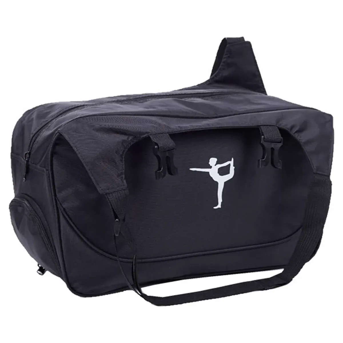 Yoga Mat Bag Large Capacity Sports Backpack Casual Gym Travel Print Backpack - Black
