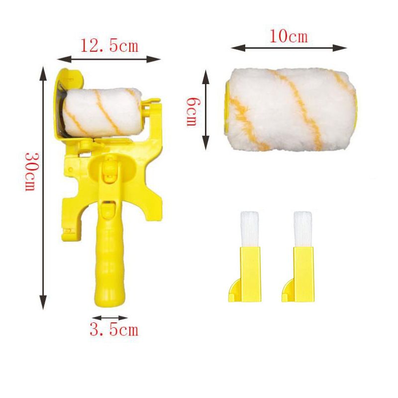 Paint Edger Roller Brush,Multifunctional Hand-held Clean-Cut Paint Edger Roller Brush Portable Tool Kit, Pole Mountable Paint โ image 2