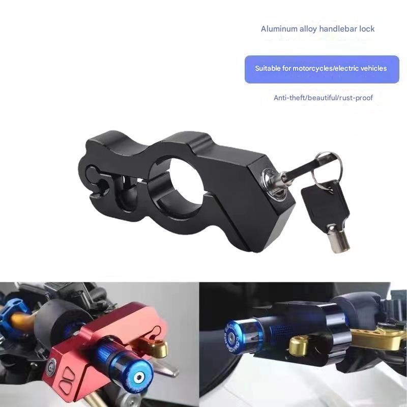 Motorcycle & Scooter Handlebar Grip Lock - Anti-Theft Brake Lever Lock(Blue) โ image 4