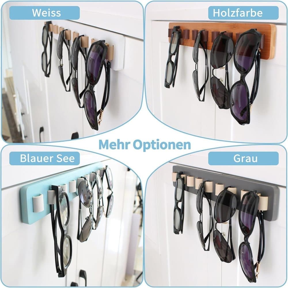 Eyeglass Holder and Stand Organizer for Sunglasses and Glasses, White, Wall Mounted — image 6