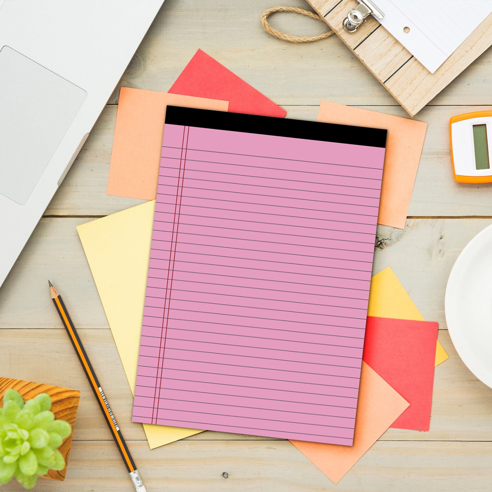 Legal Pad, 13.98 x 8.27" A3 Horizontal Line Tear-off Notepad (50 Pages), Portable Notepad Memo Planner, Colored Note Pads, College Ruled Notepads for Office — image 5