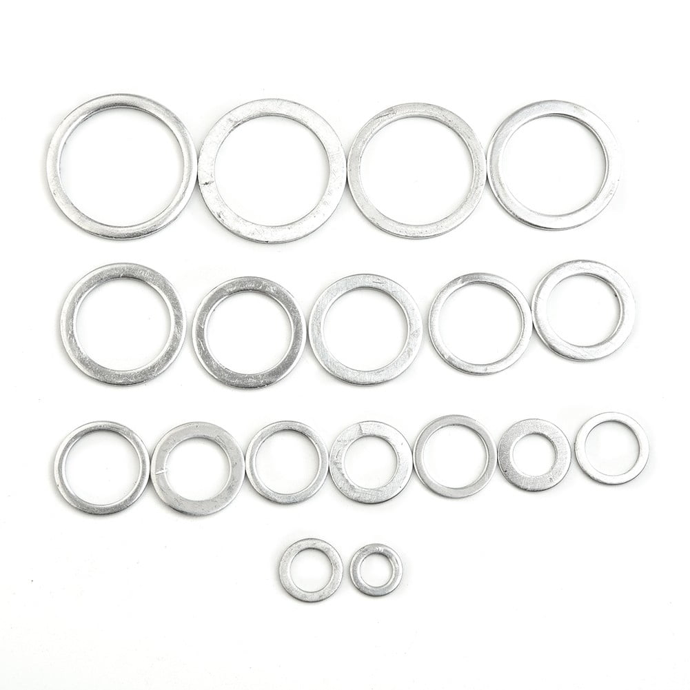 18Sizes 450Pcs Car Engine Oil Drains Plug Aluminum Washer Gasket Nut Bolt Set Sealing Ring O Rings Kit Set Smile Home — image 2