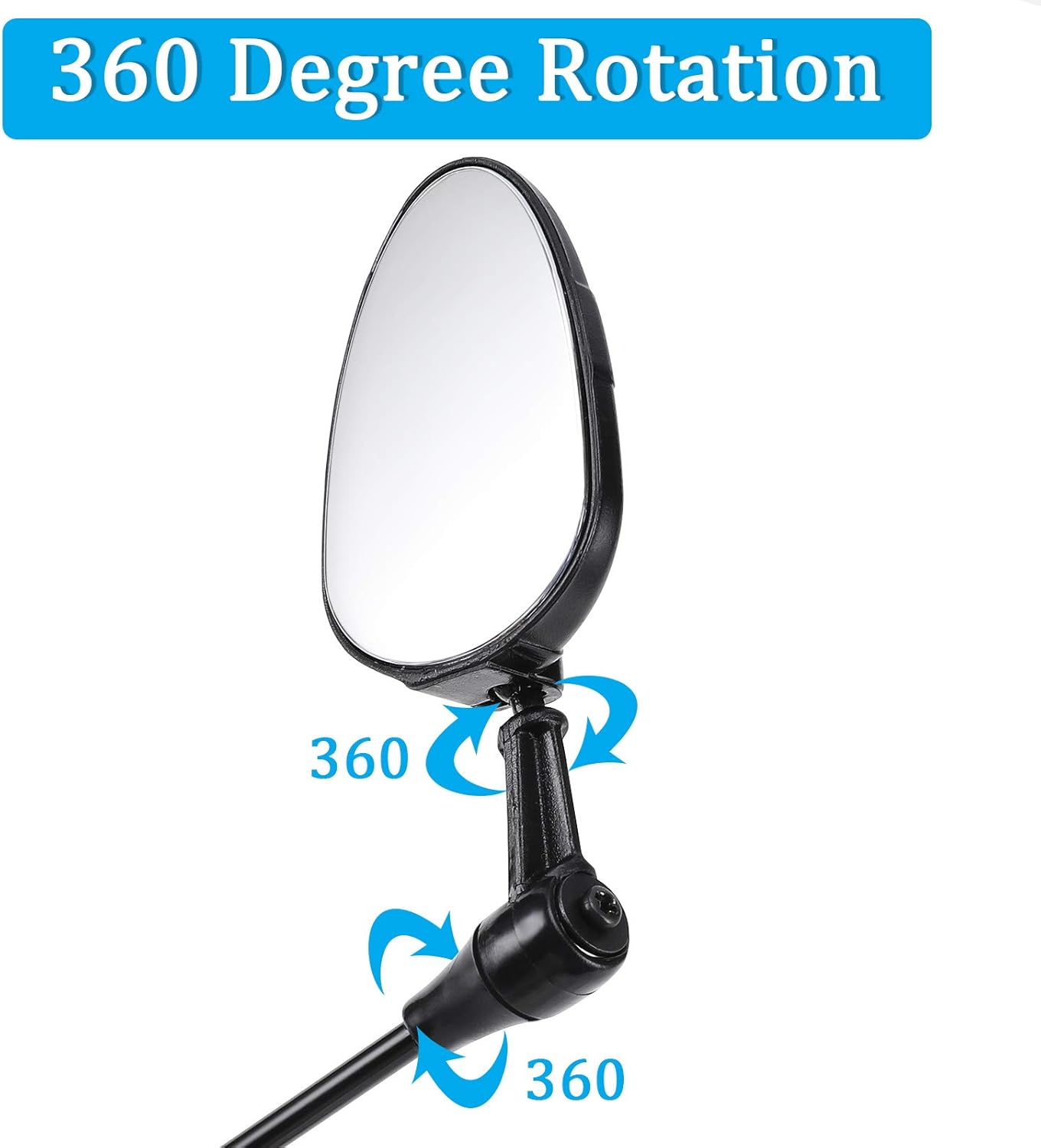 2 Pack Bike Helmet Mirror, 360 Degree Adjustable Lightweight Bicycle Cycling Rear View Helmet Mirror for Cycling, Cycling Accessories — image 5