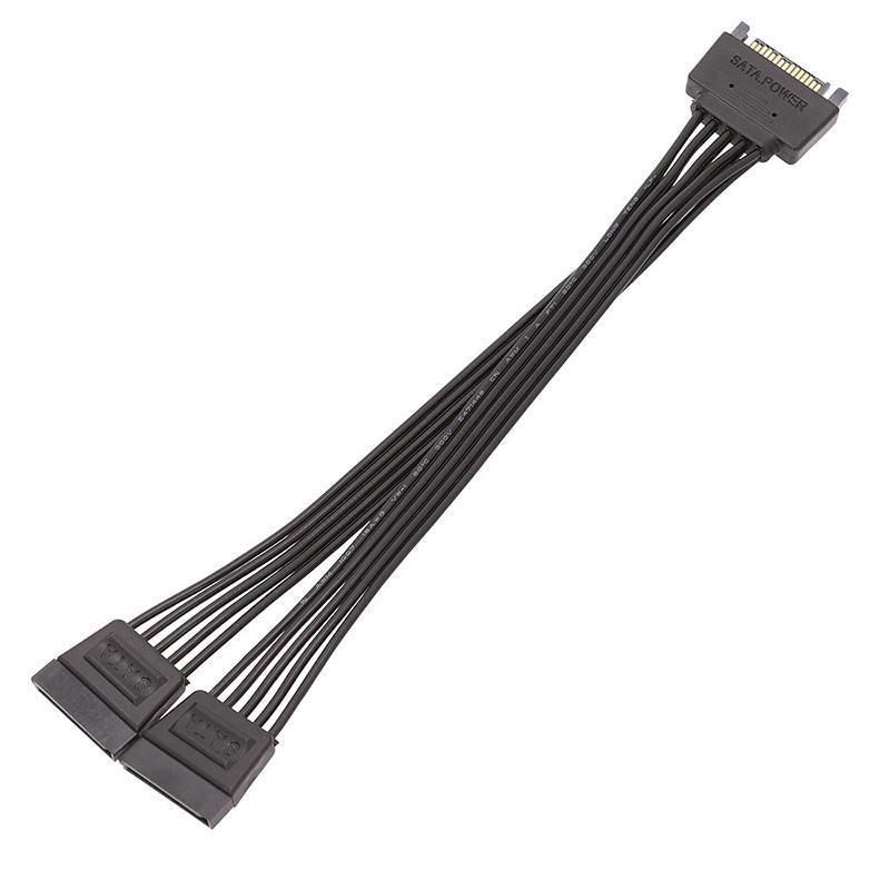 15 Pin SATA Power Y-Splitter Cable Adapter Extension 1 Male to 2 Female for HDD โ image 2