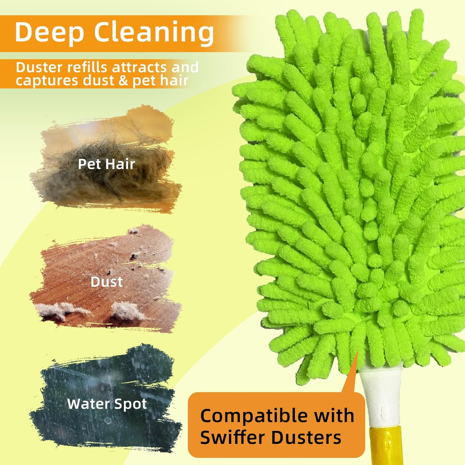 Reusable Duster Refill Compatible with Swiffer Hand Duster - Microfiber Ceiling Fan Duster for Swiffer Dusters Extended Handle - 360 Heavy Duty Dusters โ image 5