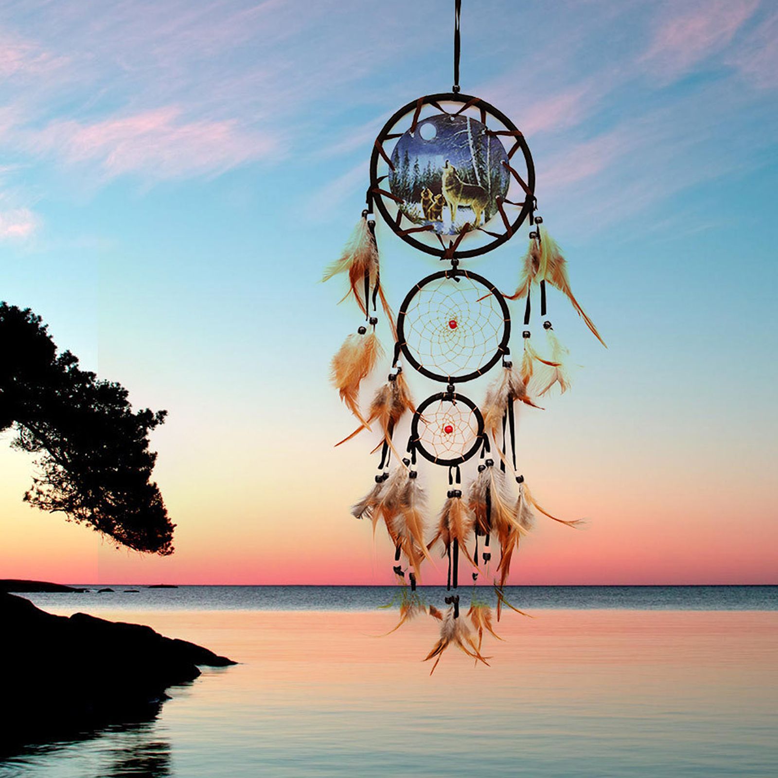 Vintage Indian Handmade Dreamcatcher Hanging Decoration Bedroom Living Room Decoration Handcraft — image 6