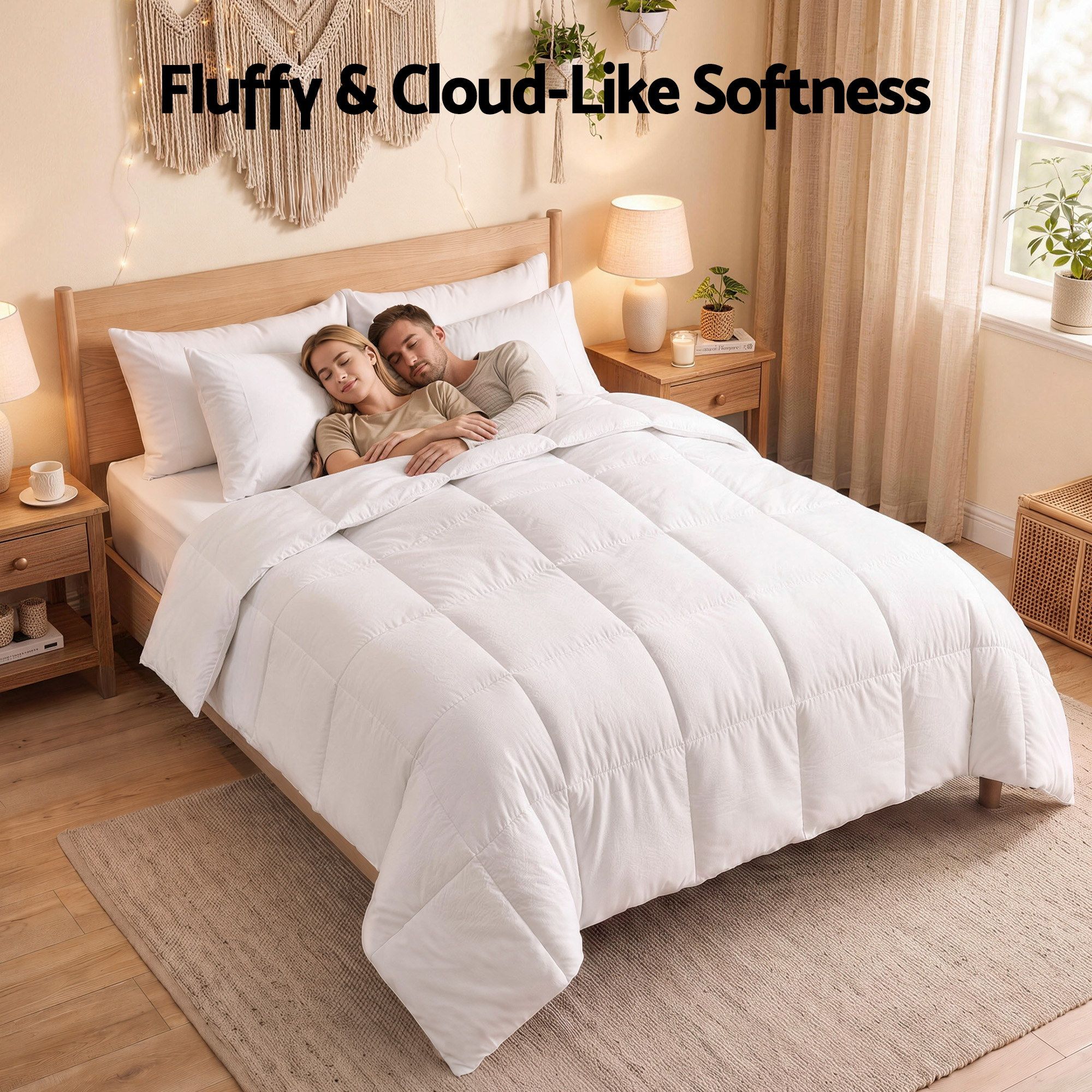 Giselle Bedding Double Quilt, 200GSM Summer Duck Down Feather Doona Insert โ image 6