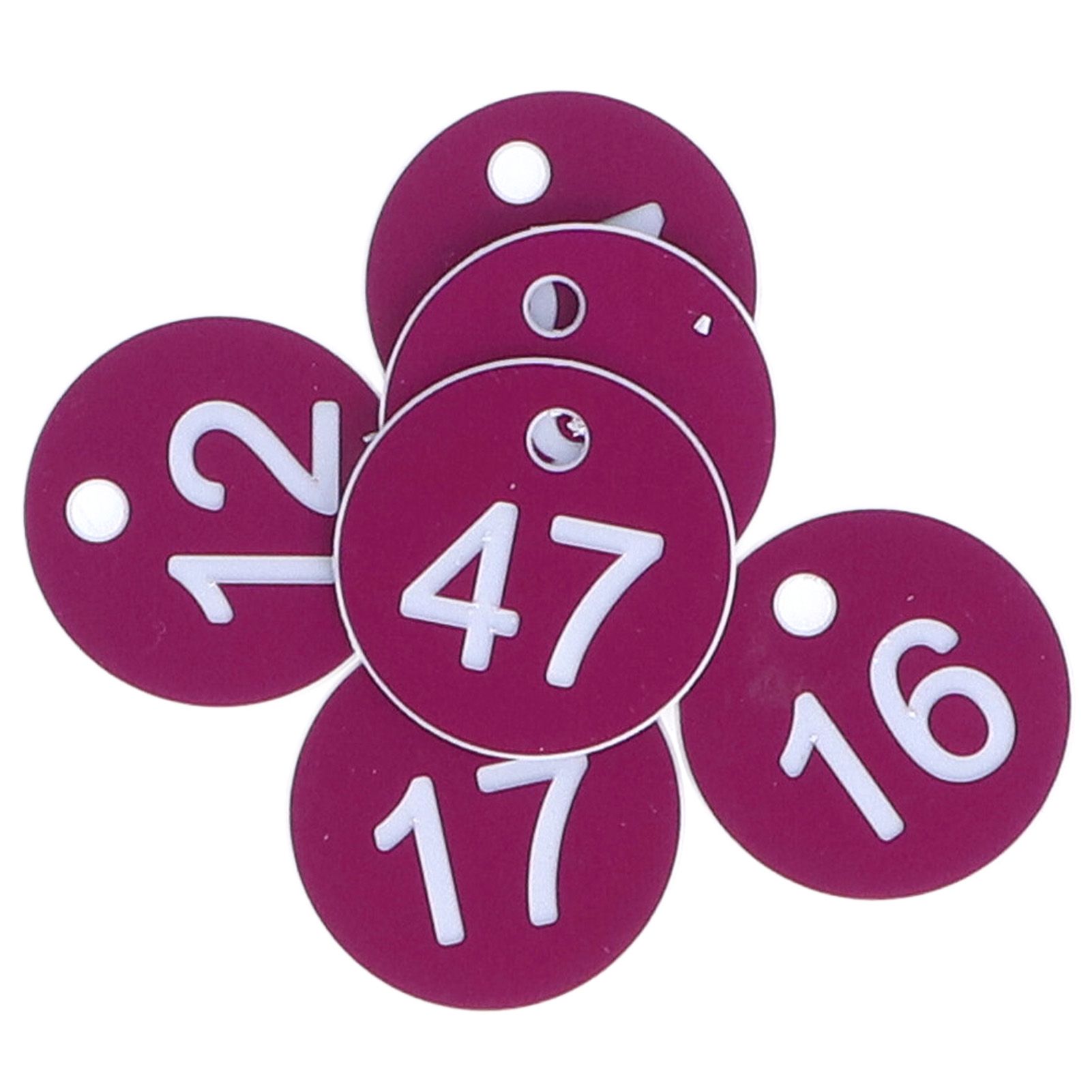 50Pcs Numbered Label Round Simple Beautiful Beehive Tag Breeding Supplies for Beekeeping Animal HusbandryNumbers 1 to 50 Purple — image 2