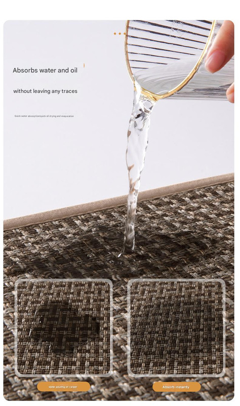 Absorbent & Dirt-Resistant Woven Kitchen Mat - Non-Slip Runner Rug for Home(Style Woven Gray) โ image 3