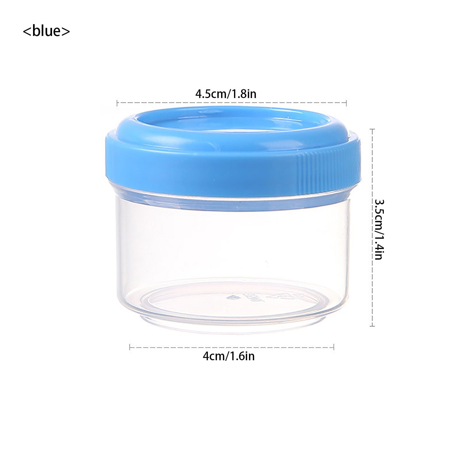 4 Pieces Plastic Jars With Lids, Small Plastic Storage Jars With Screw On Lids, Mini Wide-Mouth Refillable Storage Containers, Empty, Blue — image 2