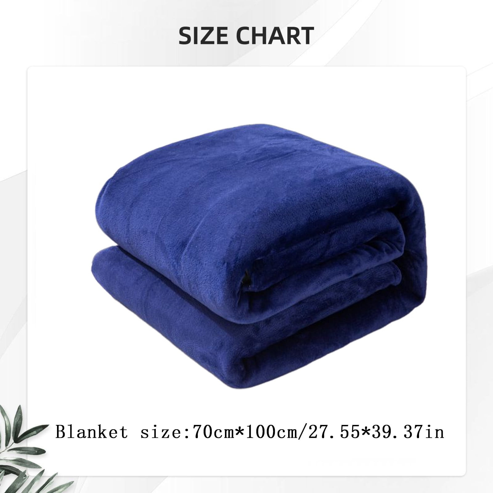Fleece Throw Blanket, Soft Plush Flannel Microfiber Couch and Bed Blanket for Sofa, Home and Winter Comfort, Blue 1, 70x100cm — image 3