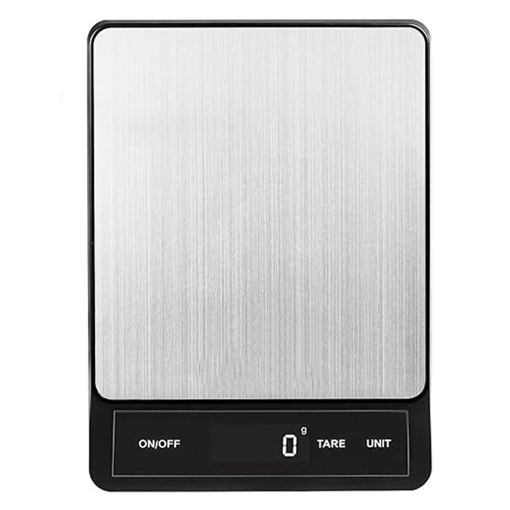 Food Scale - Rechargeable Digital Kitchen Scale, 15kg/1g Precision, Type-C, Grams/Ounces, LCD Display, Black