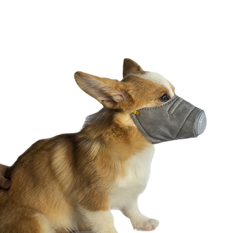Adjustable Dog Respirator Muzzle, 3 PCS Breathable Dog Protective Muzzle for Dogs Filter Air Pollutants Anti Fog/Anti Dust/Anti-M