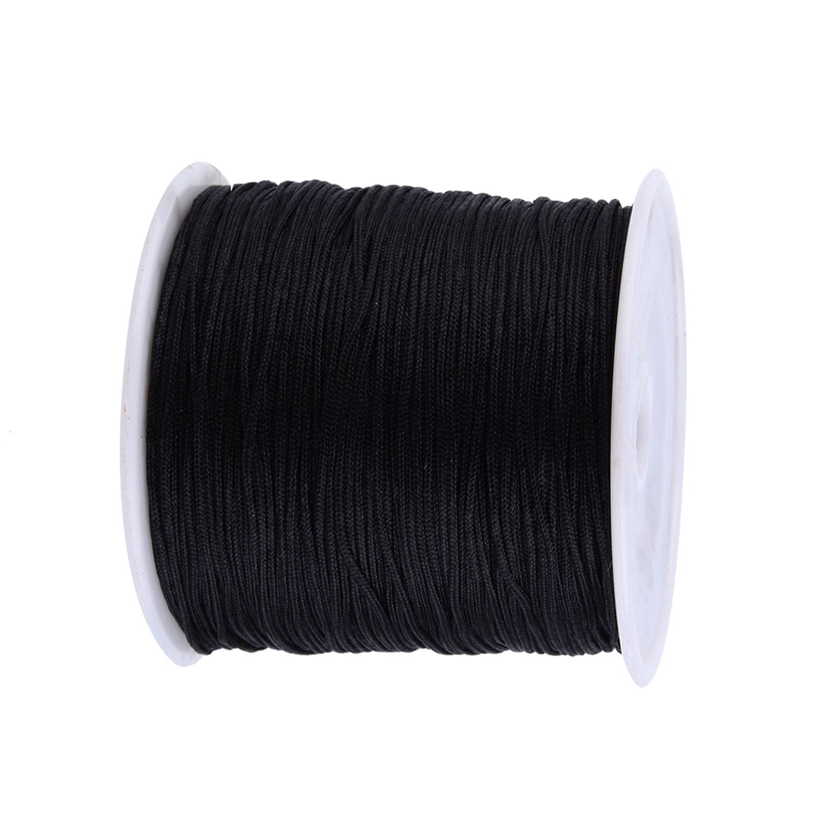 100M x 0.8mm Nylon Chinese Knot Cord Rattail Macrame Shamballa Thread String Black โ image 5