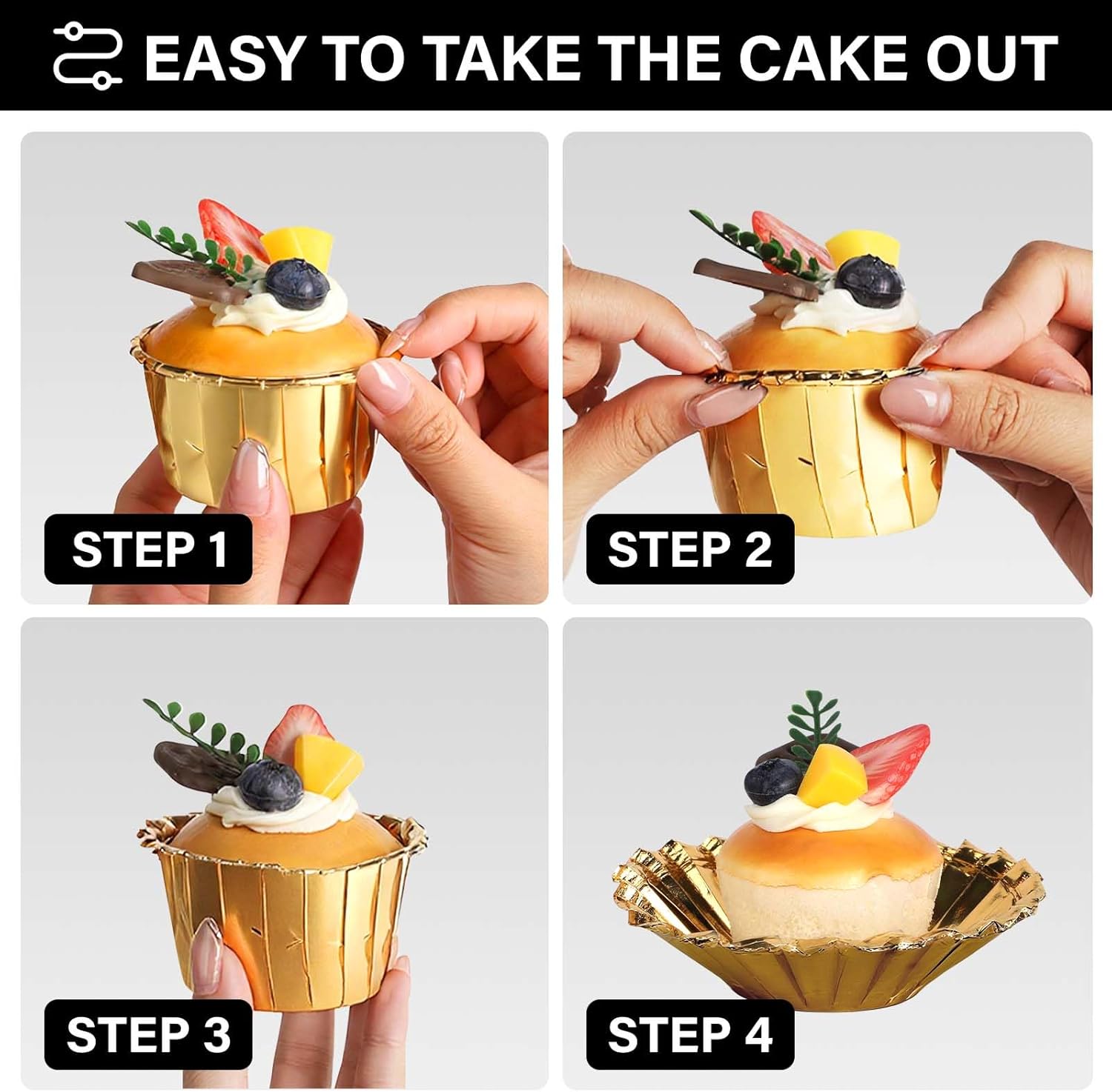 3.5 Oz 50pcs Disposable Foil Muffin Liners — image 4