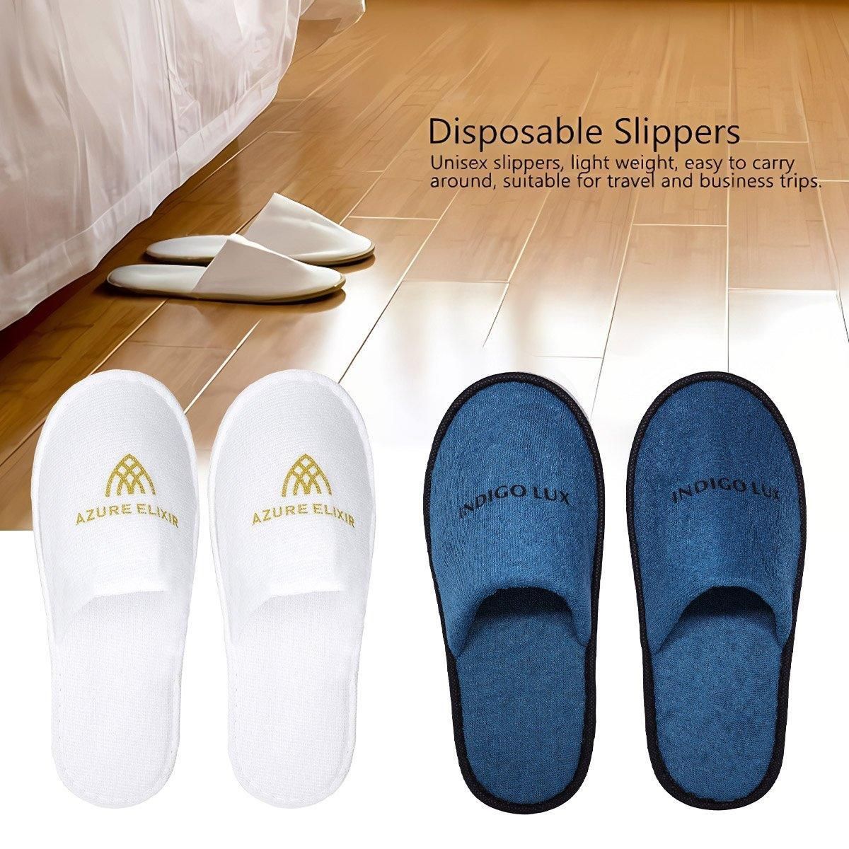 30 Pairs Hotel Guesthouse Hospitality Slippers for Household Comfort and Use - White — image 5