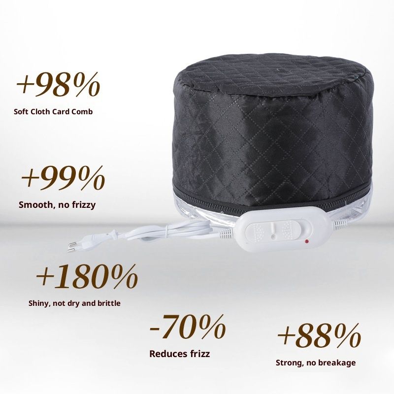 Heat Cap for Deep Conditioning:3 Mode Heats Up Quickly Settings Hair Steamer for Natural Hair Home Use Thermal Steam Cap for Black Hair Portable Heating — image 2