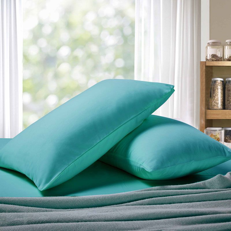 1000TC Premium Ultra Soft Standrad size Pillowcases 2-Pack - Teal โ image 2