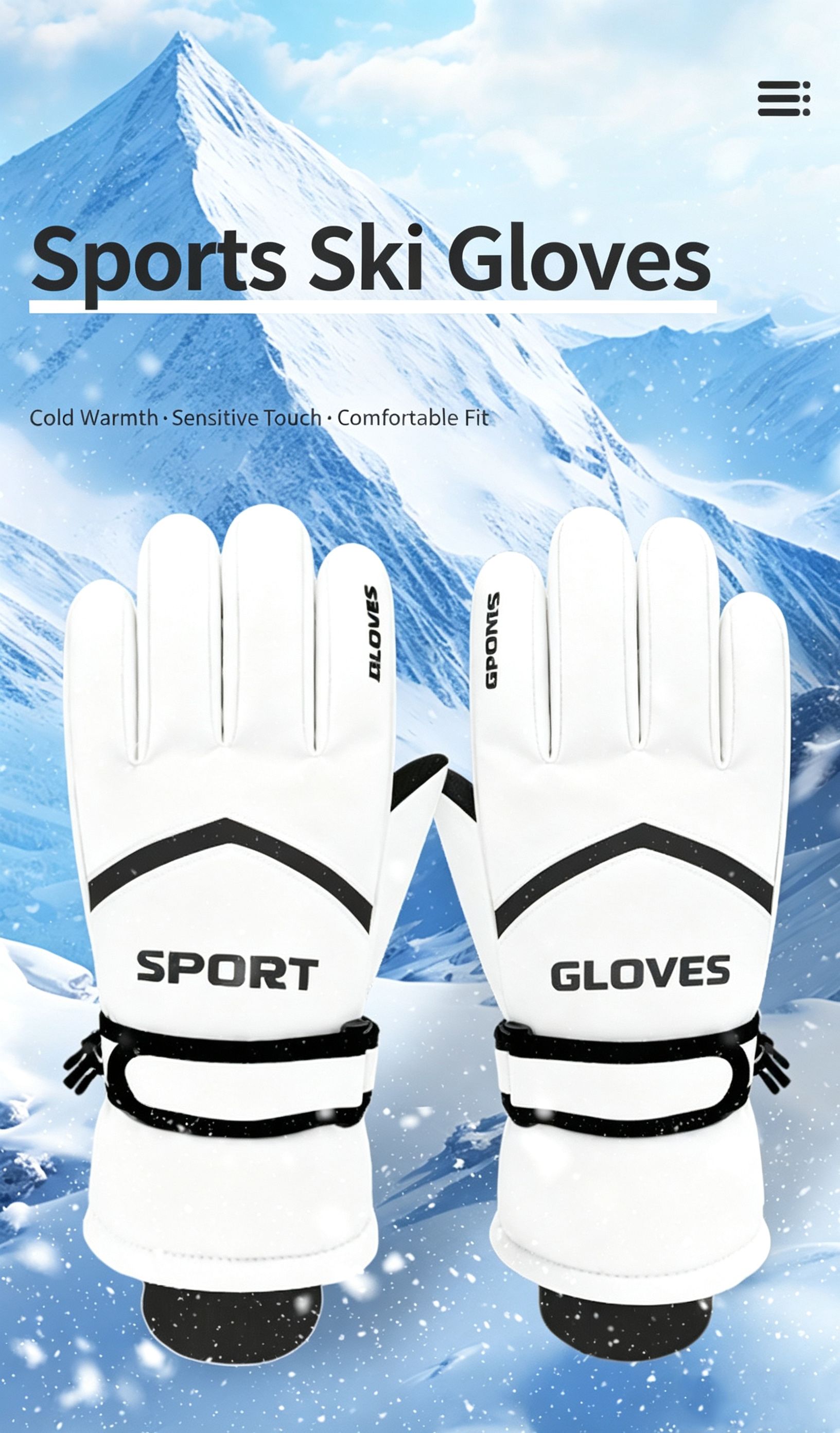 Winter men's and women's windproof and cold proof velvet warm gloves,Women's black — image 2