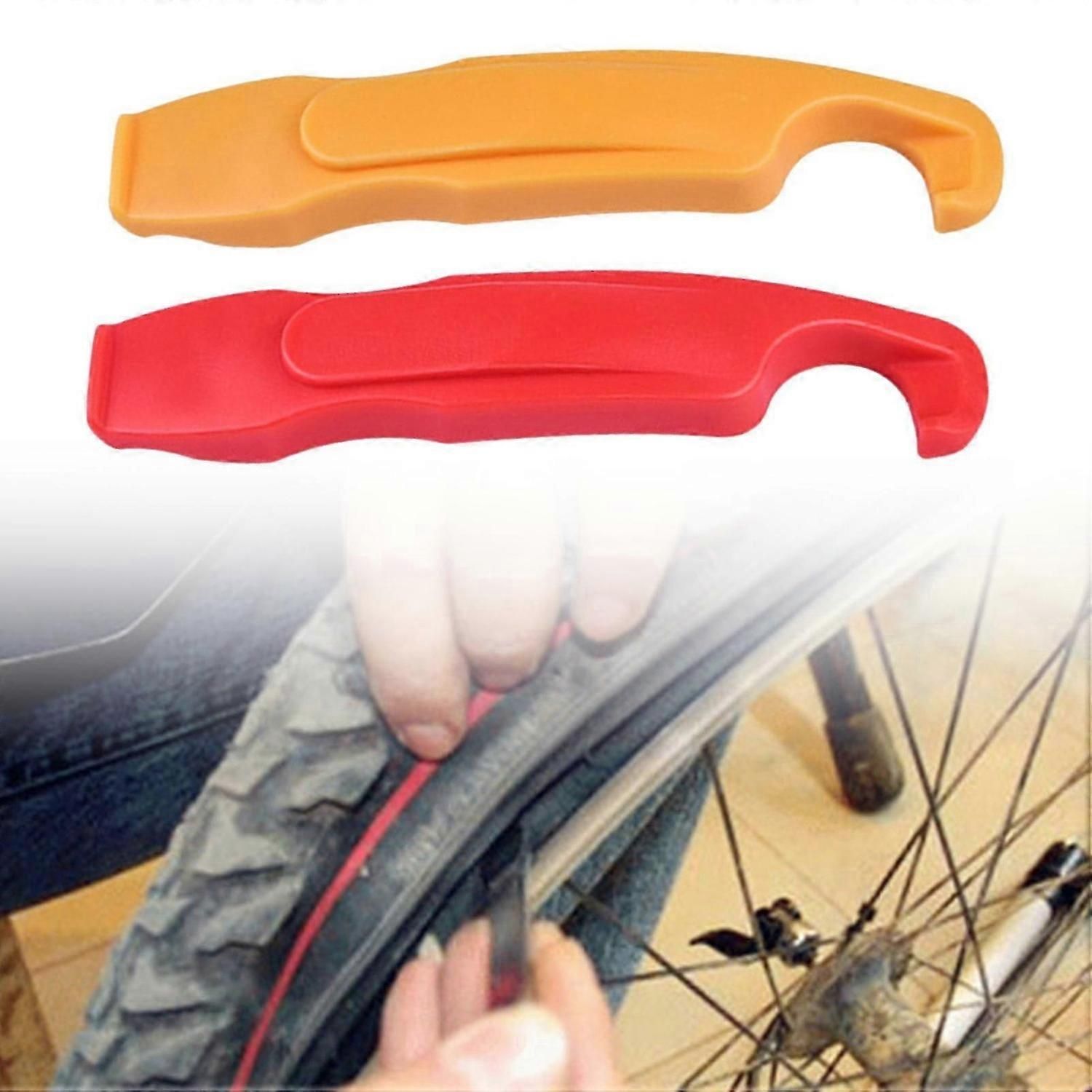 3pcs Bike Tyre Lever Set Nylon Bicycle Tire Removal Tool Cycling Repair Accessory - Yellow — image 5