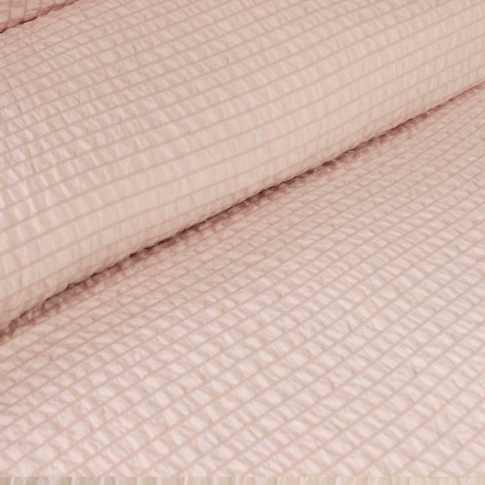 Ardor Ingrid Blush Seersucker Stripe Quilt Cover Set Single — image 3