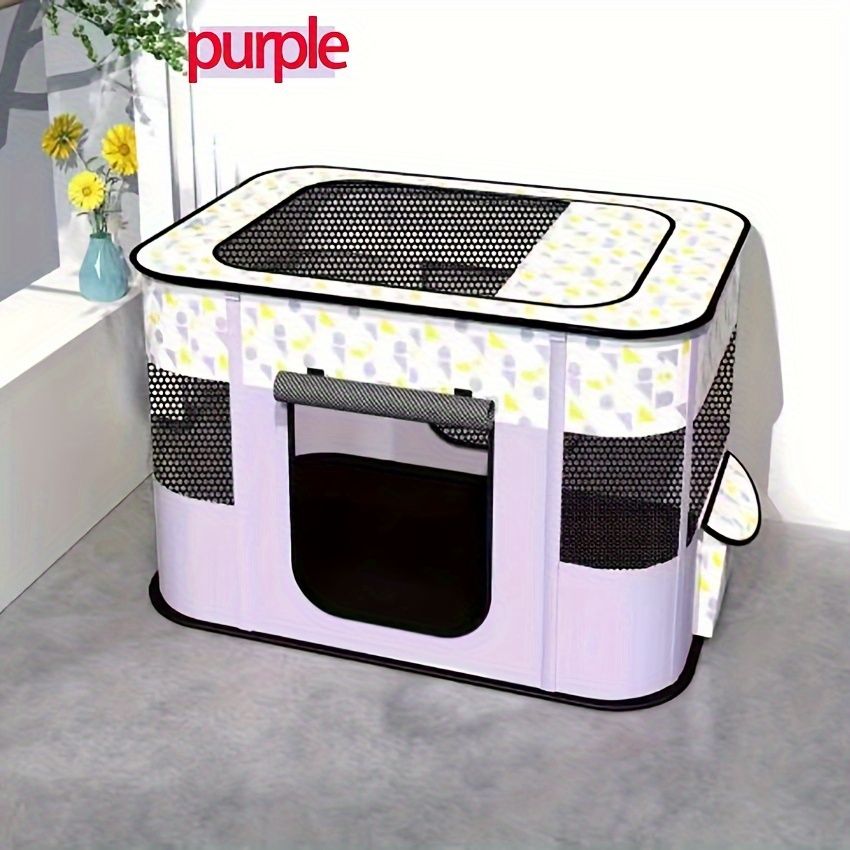 Foldable Pet Playpen for Cats and Small Dogs, Portable Puppy Exercise Cage, Indoor Pet Enclosure with Breathable Mesh, Perfect for Travel, Camping, and Outdoor