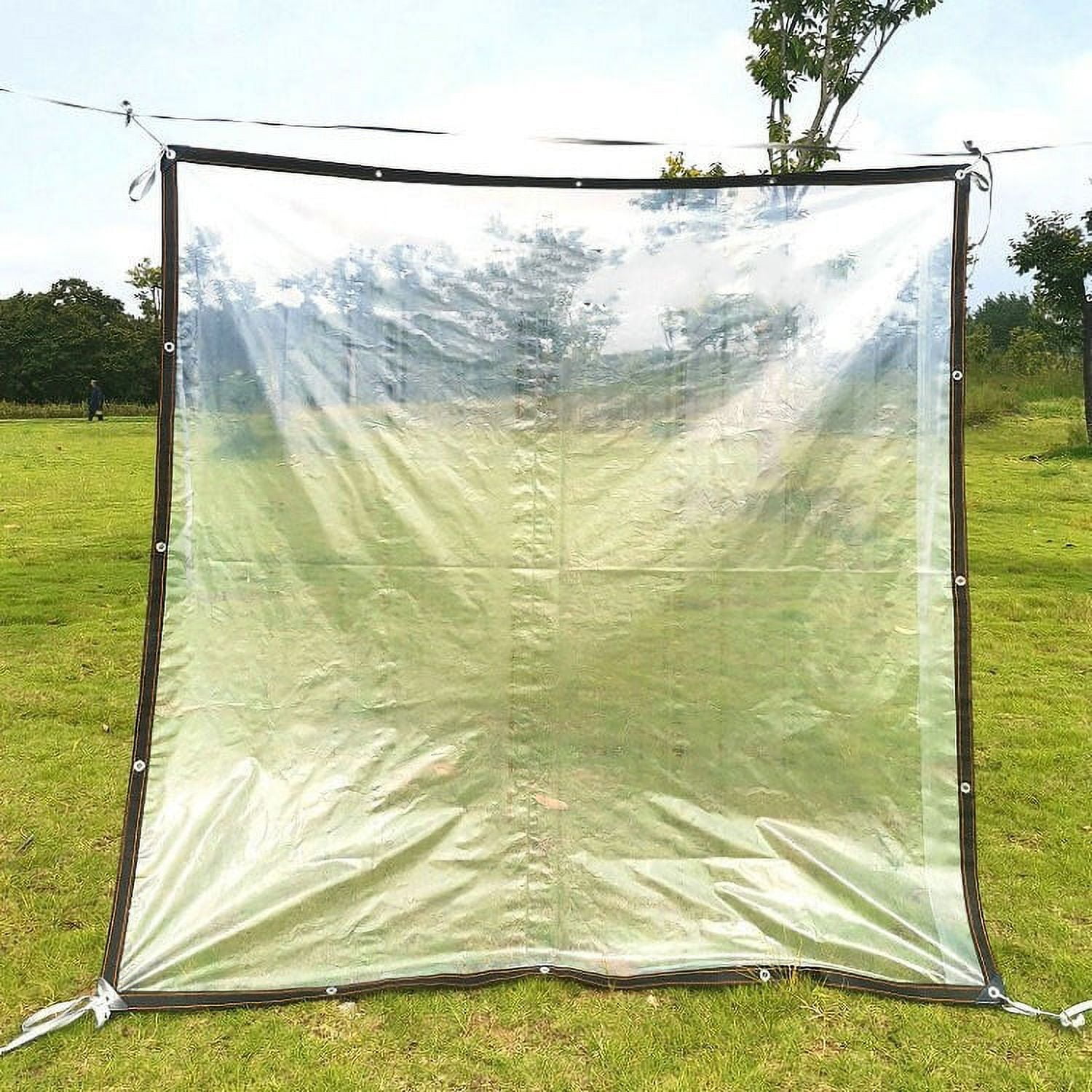 Clear Tarp Heavy Duty Tarp Cover Waterproof Tarpaulin with Grommets for Gardening Camping Traveling 39x39in, 2 Pcs โ image 6