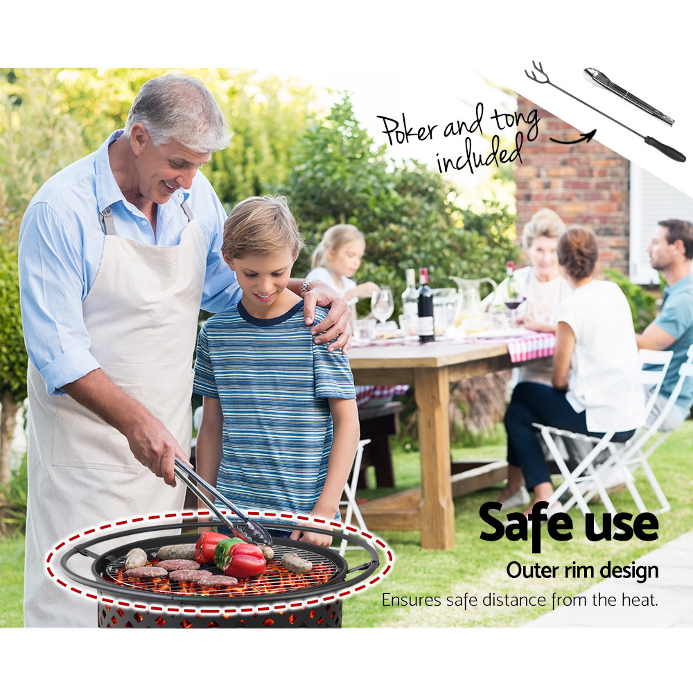 Grillz Fire Pit BBQ Grill 76cm โ image 5
