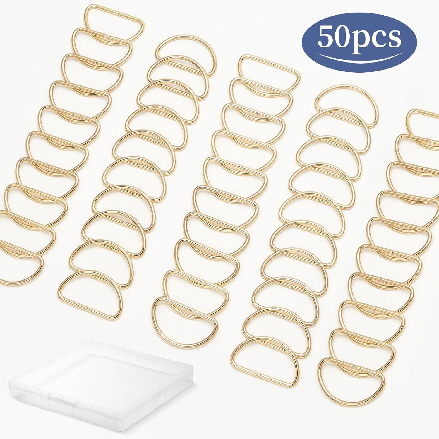 50pcs Metal D Ring Buckle for Purse Hardware Sewing Accessories Crafts Hand DIY โ image 4