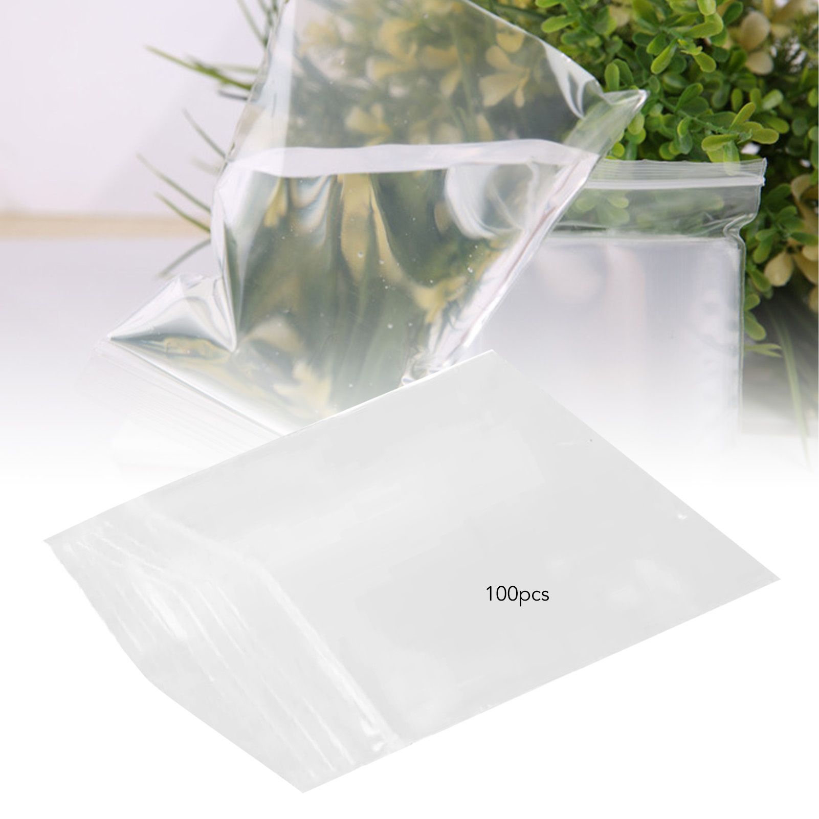 100pcs Snack Storage Bags Transparent Leakage Proof Thick Clear Zip PE Sealed Bags for Home Use โ image 5