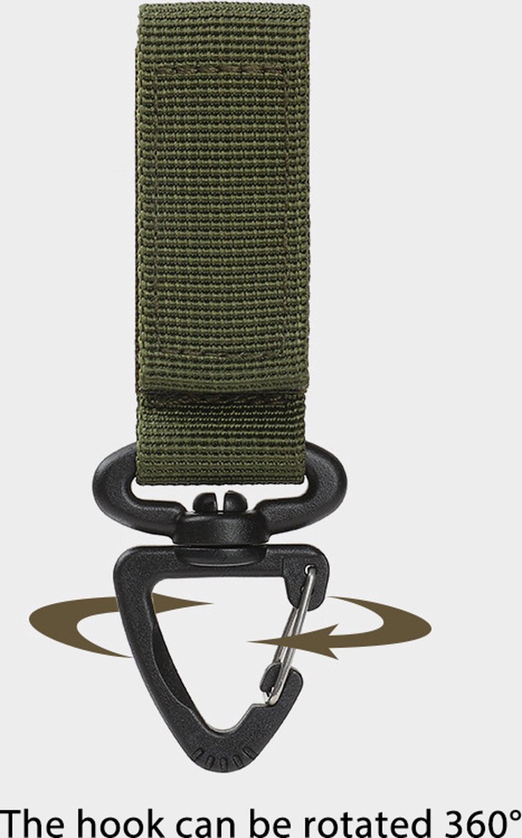 Bottle Hanger | Swivel Buckle | Nylon Outdoor Buckle | Camping Accessory | Carabiner Keychain | Green — image 4