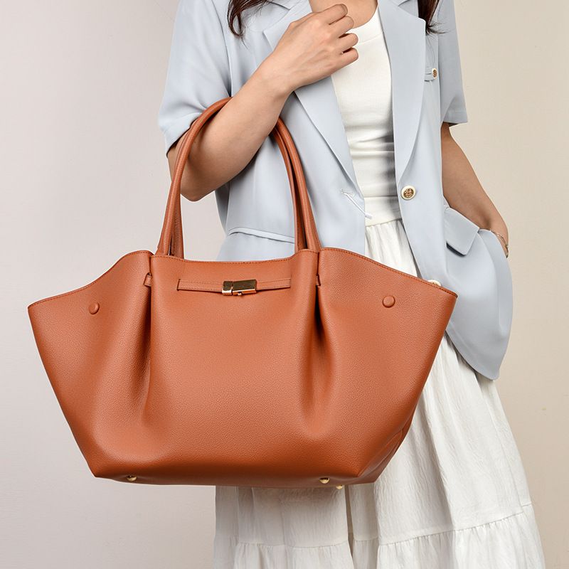 Wine Red Women's Wings Shape New York Slouchy Tote Bag (61 x 13 x 29CM) - Soft Textured Suede, Oversized Dumpling Shoulder Handbag with Magnetic Closure — image 5