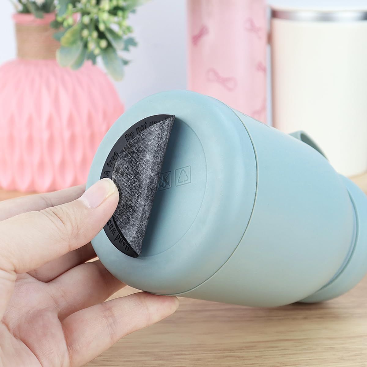 10 Pieces Adhesive Rubber Tumbler Bumpers, Non Slip Bottom Pads for Skinny Tumblers, Wine Cups and Mason Jars, Black, 56 mm โ image 4