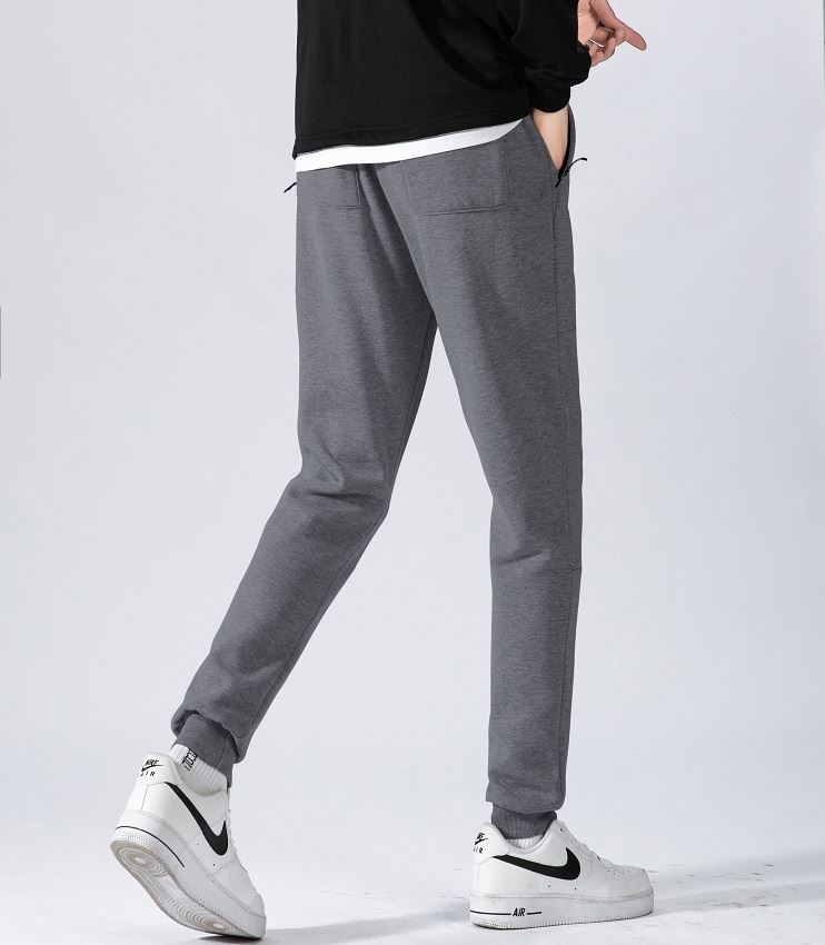 Men's Fleece Slim Trackpant Sport Joggers w Zipped Pockets Gym Casucal Trousers, Dark Grey, 3XL — image 2