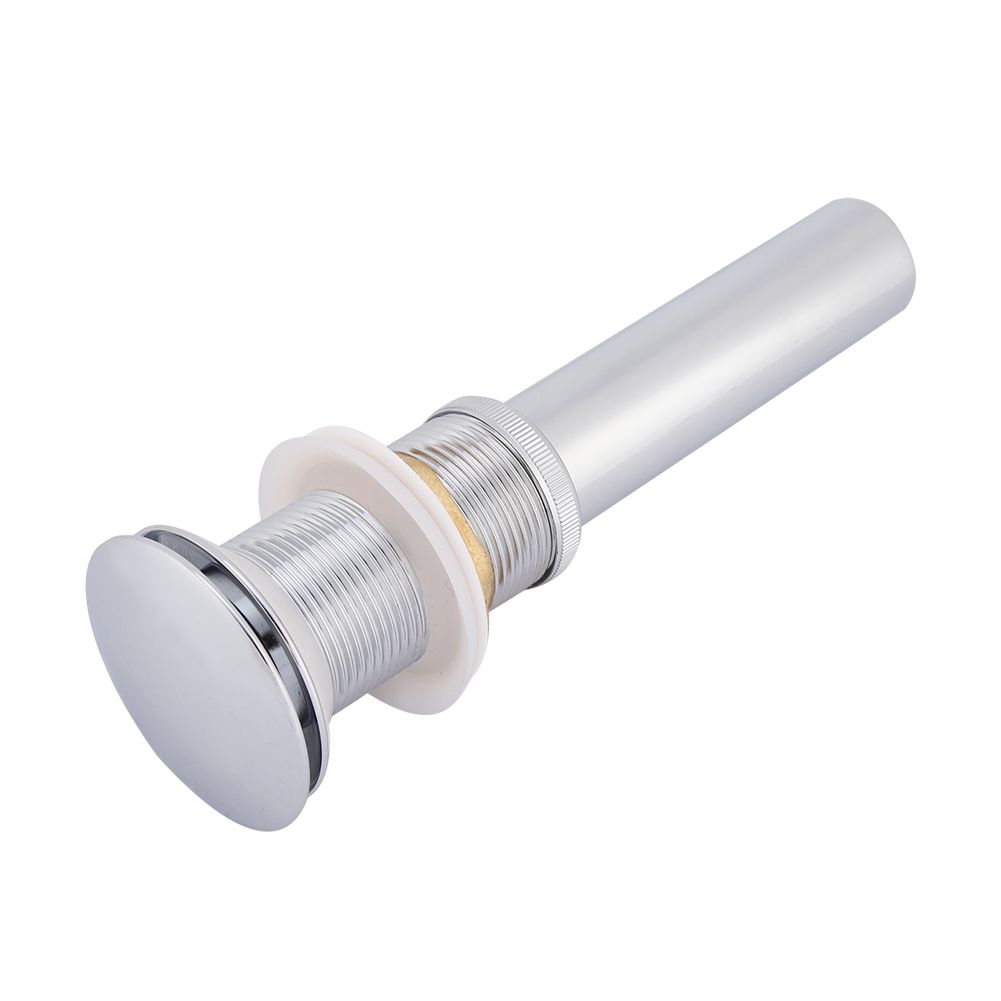 G1 1/4" Brass Bathroom Basin Sink Pop Up Drain Assembly NOn Overflow (Silver Chrome) — image 2