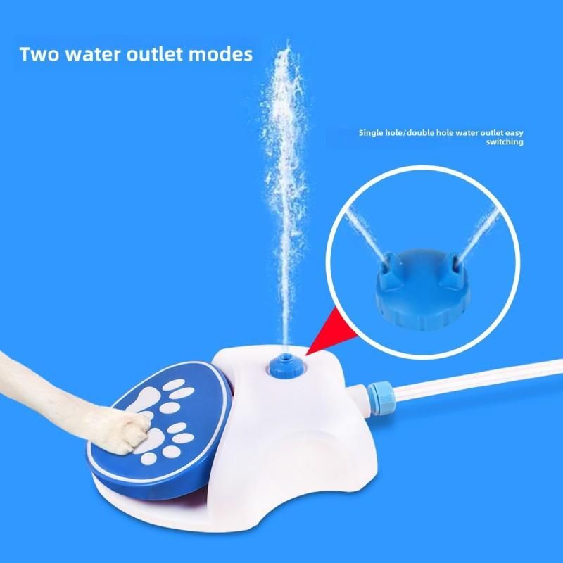 Outdoor automatic pet water fountain with pedal summer water dispenser/pedal motor orange — image 4